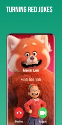 Turning Red Fake Video Call android App screenshot 2